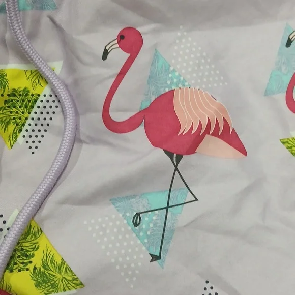 George Men’s SM(28-30) Pink Fun Flamingo Drawstring Lined Swim Trunks - Picture 3 of 7